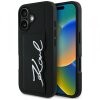 Husa pentru Apple iPhone 16, Karl Lagerfeld, Metal Signature, Neagra