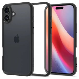 Husa pentru Apple iPhone 16 Plus, Spigen, Ultra Hybrid, Neagra Mata