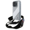 Husa pentru Apple iPhone 16 Pro, BMW, M Edition Carbon Stripe &amp; Strap, Gri