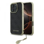 Husa pentru Apple iPhone 16 Pro, Guess, 4G Charm, Neagra
