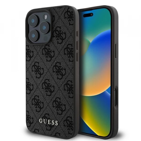 Husa pentru Apple iPhone 16 Pro, Guess, 4G Classic, Neagra