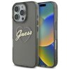 Husa pentru Apple iPhone 16 Pro, Guess, IML Heart, Neagra