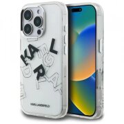 Husa pentru Apple iPhone 16 Pro Max, Karl Lagerfeld, IML Sketched Graphic Logo, Transparenta