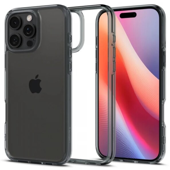 Husa pentru Apple iPhone 16 Pro Max, Spigen, Ultra Hybrid, Neagra Transparenta