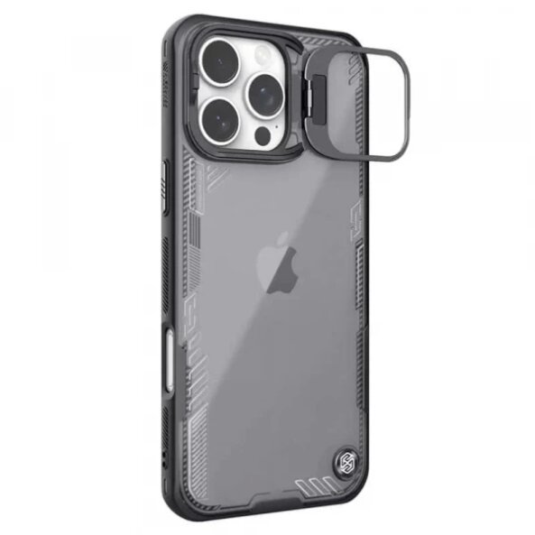 Husa pentru Apple iPhone 16 Pro, Nillkin, Iceblade Prop (with Camera Cutout), Neagra
