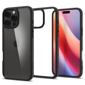 Husa pentru Apple iPhone 16 Pro, Spigen, Ultra Hybrid, Neagra Mata