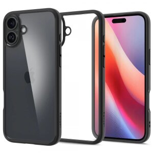 Husa pentru Apple iPhone 16, Spigen, Ultra Hybrid, Neagra Mata