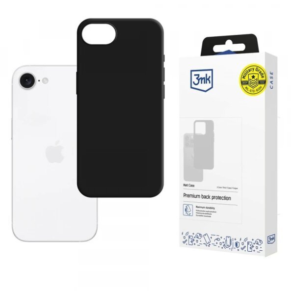 Husa pentru Apple iPhone 16e, 3MK, Neagra Mata