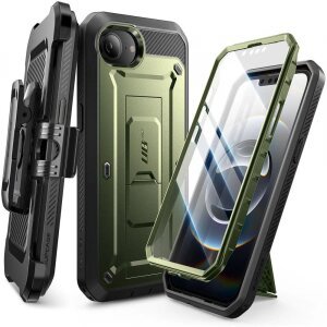 Husa pentru Apple iPhone 16e, Supcase, Unicorn Beetle Pro, Verde