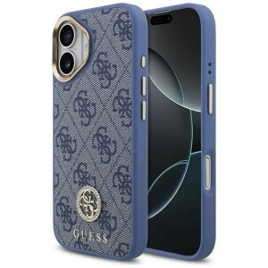 Husa pentru Apple iPhone 17, Guess, 4G Strass Logo, Albastra