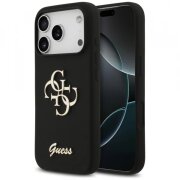Husa pentru Apple iPhone 17 Pro, Guess, Big 4G Script, Neagra