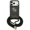 Husa pentru Apple iPhone 17 Pro, Guess, Crossbody Cord 4G Big Log, Neagra
