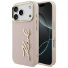 Husa pentru Apple iPhone 17 Pro, Karl Lagerfeld, Script Logo, Roz