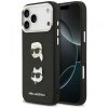 Husa pentru Apple iPhone 17 Pro Max, Karl Lagerfeld, Grained Karl &amp; Choupette's Heads Pins and Logo, Neagra