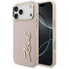 Husa pentru Apple iPhone 17 Pro Max, Karl Lagerfeld, Script Logo, Roz