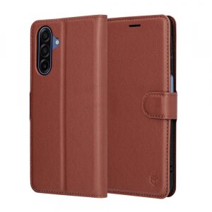 Husa pentru Samsung Galaxy A17 4G / A17 5G, Techsuit, Leather Folio, Maro