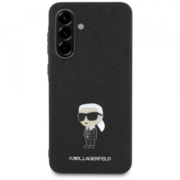 Husa pentru Samsung Galaxy A36 A366, Karl Lagerfeld, Glitter Fixed Ikonik Karl, Neagra