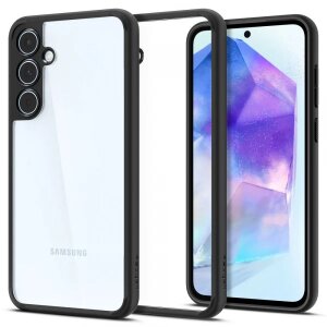 Husa pentru Samsung Galaxy A55 5G A556, Spigen, Ultra Hybrid, Neagra Mata