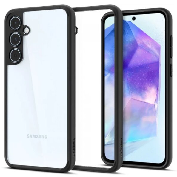 Husa pentru Samsung Galaxy A55 5G A556, Spigen, Ultra Hybrid, Neagra Mata