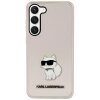 Husa pentru Samsung Galaxy S23 S911, Karl Lagerfeld, Ikonik Choupette, Roz