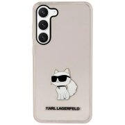 Husa pentru Samsung Galaxy S23 S911, Karl Lagerfeld, Ikonik Choupette, Roz