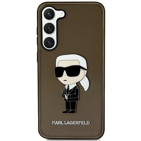 Husa pentru Samsung Galaxy S23 S911, Karl Lagerfeld, Ikonik Karl, Neagra