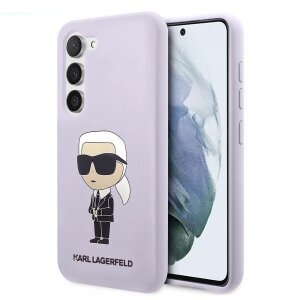 Husa pentru Samsung Galaxy S23+ S916, Karl Lagerfeld, Silicone Ikonik Karl, Mov