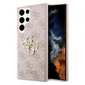 Husa pentru Samsung Galaxy S23 Ultra S918, Guess, 4G Big Logo, Roz