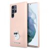 Husa pentru Samsung Galaxy S23 Ultra S918, Karl Lagerfeld, Silicone Choupeete Metal, Roz