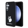 Husa pentru Samsung Galaxy S24 S921, Karl Lagerfeld, Silicone Choupette, Neagra