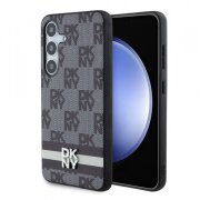 Husa pentru Samsung Galaxy S24+ S926, DKNY, Checkered Mono Pattern &amp; Printed Stripes, Neagra