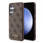 Husa pentru Samsung Galaxy S24+ S926, Guess, 4G Metal Gold Logo, Maro