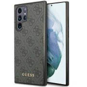 Husa pentru Samsung Galaxy S24 Ultra S928, Guess, 4G Metal Gold Logo, Neagra