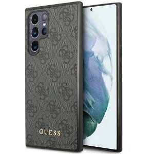 Husa pentru Samsung Galaxy S24 Ultra S928, Guess, 4G Metal Gold Logo, Neagra