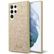 Husa pentru Samsung Galaxy S24 Ultra S928, Guess, Glitter Script, Aurie