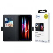 Husa pentru Samsung Galaxy S25 S931, 3MK, Wallet, Neagra