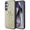 Husa pentru Samsung Galaxy S25 S931, Guess, Glitter Big 4G Script, Aurie