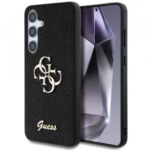 Husa pentru Samsung Galaxy S25 S931, Guess, Glitter Big 4G Script, Neagra