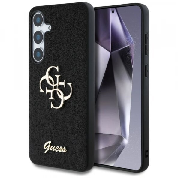 Husa pentru Samsung Galaxy S25 S931, Guess, Glitter Big 4G Script, Neagra