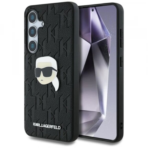 Husa pentru Samsung Galaxy S25 S931, Karl Lagerfeld, Monogram Karl's Head, Neagra