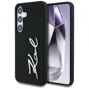 Husa pentru Samsung Galaxy S25 S931, Karl Lagerfeld, Silicone Sign Metal Logo, Neagra