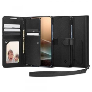 Husa pentru Samsung Galaxy S25+ S936, Spigen, Wallet S, Neagra
