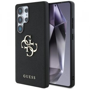 Husa pentru Samsung Galaxy S25 Ultra S938, Guess, 4G Grained Big and Classic Logo, Neagra