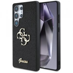 Husa pentru Samsung Galaxy S25 Ultra S938, Guess, Glitter Big 4G Script, Neagra