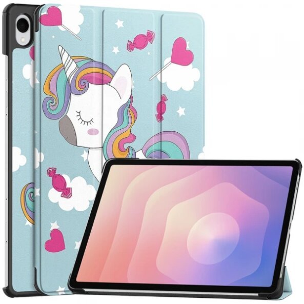 Husa pentru Samsung Galaxy Tab S11, Techsuit, FoldPro Unicorn, Multicolor