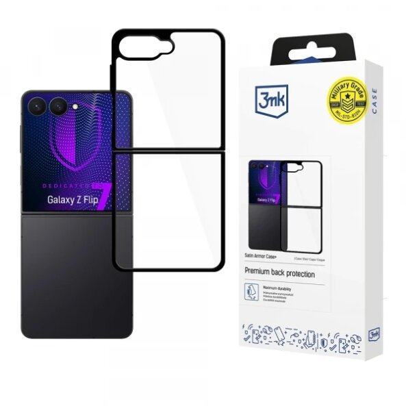 Husa pentru Samsung Galaxy Z Flip7 F766, 3MK, Satin Armor Case+, Transparenta