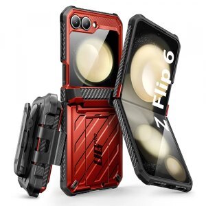 Husa pentru Samsung Galaxy Z Flip7 FE F741 / Z Flip6 F741, Supcase, Unicorn Beetle Pro, Rosie