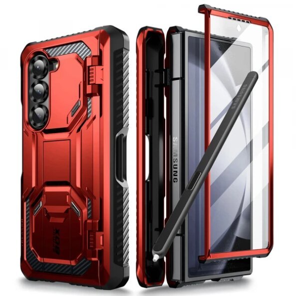 Husa pentru Samsung Galaxy Z Fold6 F956, i-Blason, ArmorBox, Rosie