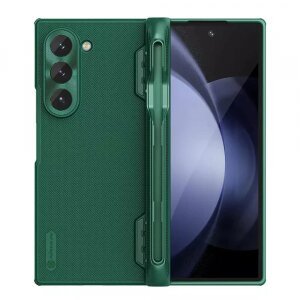 Husa pentru Samsung Galaxy Z Fold6 F956, Nillkin, Super Shield with Pen Holder, Verde Inchis Satinata
