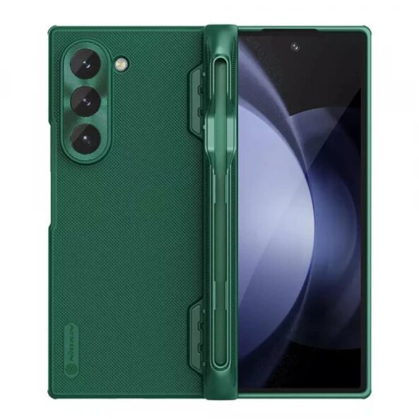 Husa pentru Samsung Galaxy Z Fold6 F956, Nillkin, Super Shield with Pen Holder, Verde Inchis Satinata